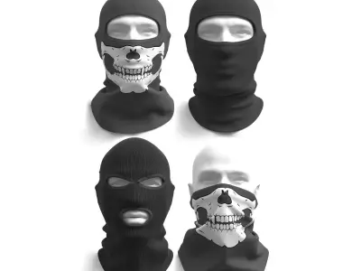 Balaclava Mask Pack - Marvelous Designer 3D model