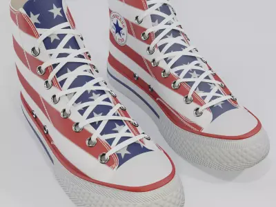 Basketball Leather Shoes Converse All Star USA 3D model
