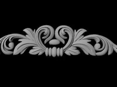 Central decor ornament for furniture 3D model 607