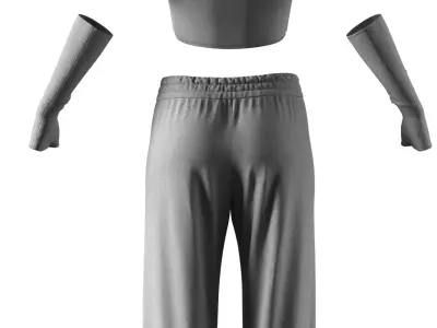 sport swear at marvelous designer  3D model