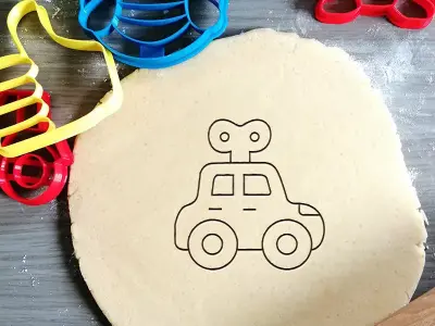 Wind Up Toy Car Cookie Cutter 3D print model