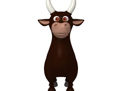 Bull Cartoon 3D model