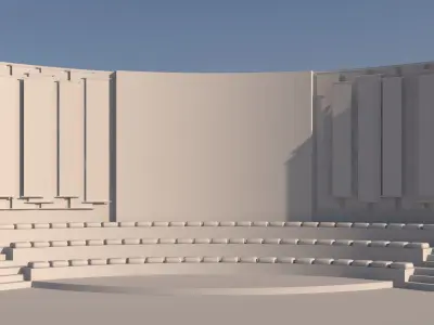 Arena with Scrolls 3D model