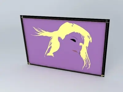 Pop Art Face Free 3D model