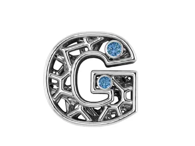SIMPLE ALPHABET G PENDANT 3D PRINTABLE MODEL  3D print model