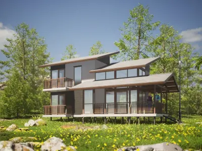 030Smallhouse2f50m2 3D model