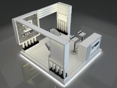 Booth Exhibition Stand a249d 3D model