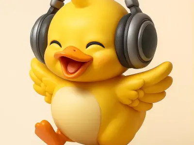DJ Duck 3D print model