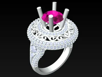 Diamond Ring - Womens Rings - N223221 3D print model