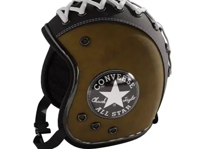 Leather helmet 4 3D model