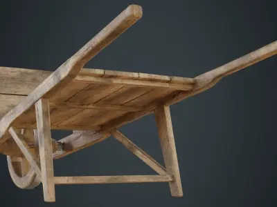 Wheelbarrow 2A Low-poly 3D model