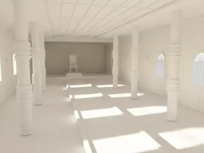 Kings Hall Interior No Material 3D model