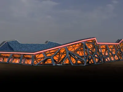 Glow Stadium 2 PBR Low-poly 3D model