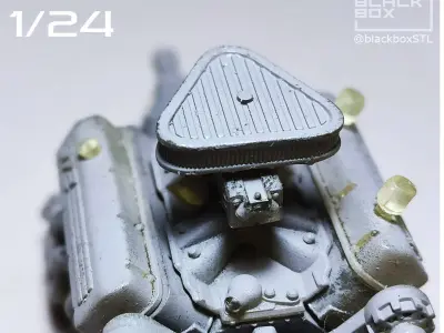 572 ENGINE 1-24th for modelkits and diecast 3D print model