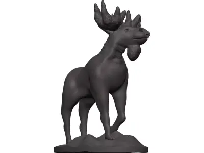 Moose statue 3D model