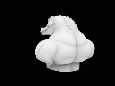 Anthro Crocodile Bust 3D Print Model 3D print model