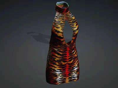 Leopard dress PBR 4k VR Low-poly 3D model