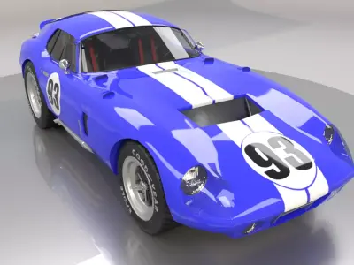 AC Cobra Daytona Low Poly 3D model