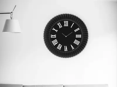 Wall clock 20 cm 3D print model