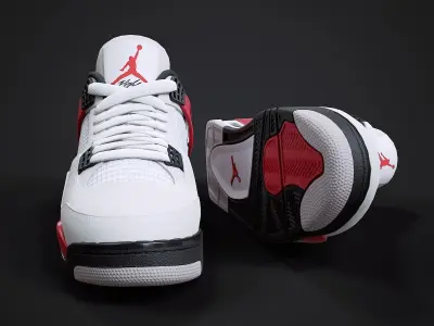 Air Jordan4-retro sneaker-v2 Low-poly 3D model