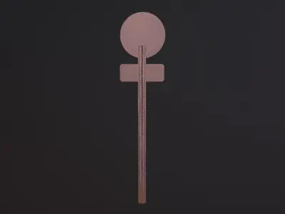 Road sign which prohibits stopping Low-poly 3D model