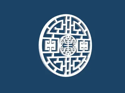 China Decorative Wall 2 3D model