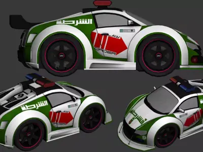 cartoon car vehicle 3d game ready model Low-poly 3D model-002 Low-poly 3D model