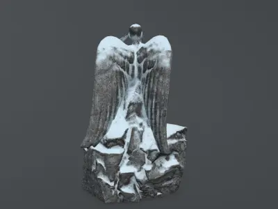 woman statue 1  Low-poly 3D model