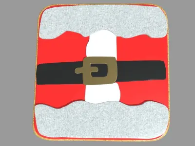 Santa Claus Cookie Christmas Low-poly 3D model