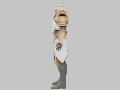 Golden Knight Armor  Low-poly 3D model