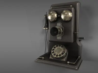 Wall telephone 3D model