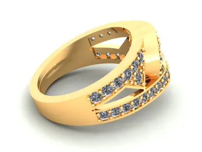 Man Wedding Ring 379 Free 3D print model