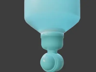 Hydroalcoholic Gel Dispenser Low-poly 3D model