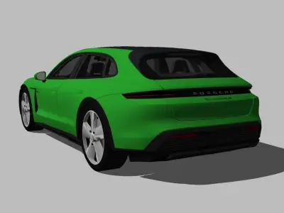 Porsche Taycan Turbo S Cross Turismo 2022 3D model