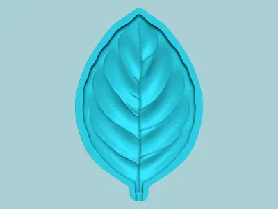 Basil Leaf Mold - Artificial Herb Molding Tool 3D print model
