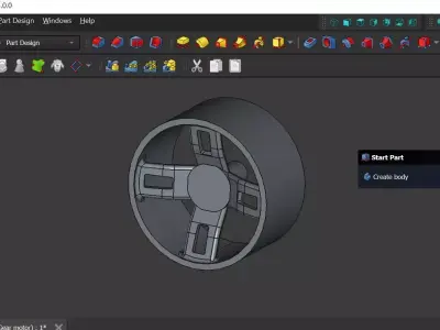 RC Car Wheel and Rim 3d Printable 3D print model