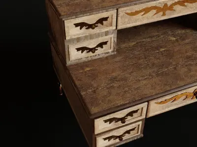 Vintage table Low-poly 3D model
