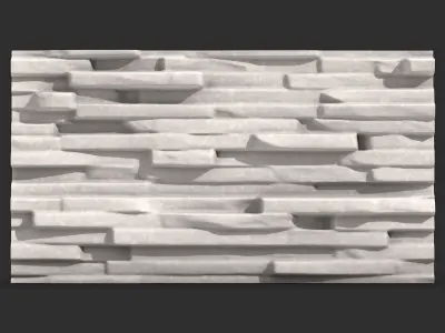 Detailed Stone Wall Module 3D print model