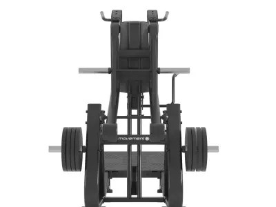 Hack Squat Machine Movement 3D model