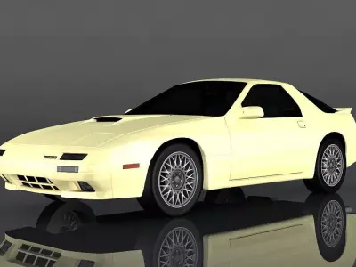 1990 Mazda RX7 Low-poly 3D model