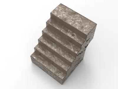 Shiny Staircase Low-poly 3D model