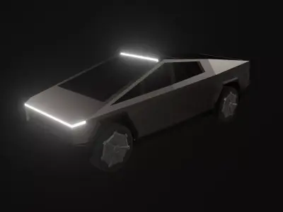Tesla Cybertruck Low Poly Low-poly 3D model buy