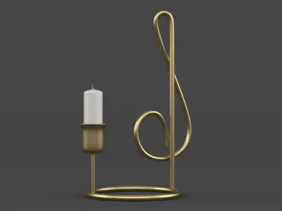 Candle Holder 3D model 2