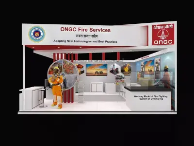 6 mtr x 5 mtr 2 side open exhibiiton stands 3D print model