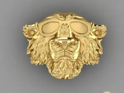 magerit tiger with glasses  3D print model