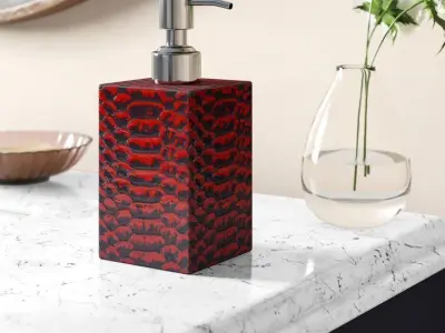 Gloria Genuine Leather Soap and Lotion Dispenser 3D model