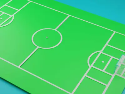 American Mini football field 3d model 3D model