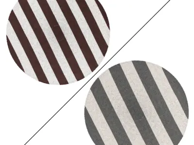 Round Rug Set 262 3D model