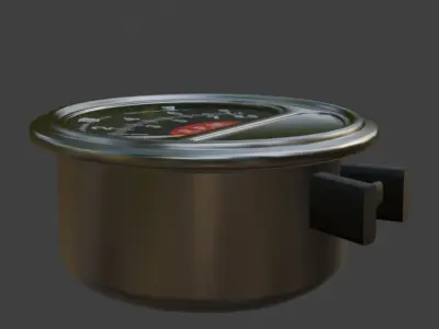 60s Racing Tachometer Low-poly 3D model