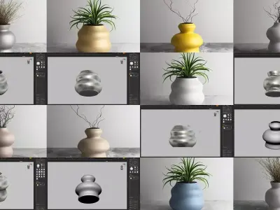 20 vase pot 3d print pack collection